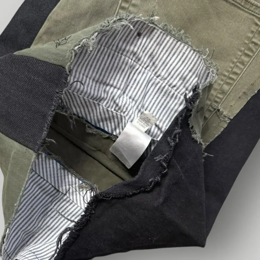 Lovant Men’s Patchwork Cargo Pants Wide Leg  Deconstructed Y2K Style - Picture 8 of 11